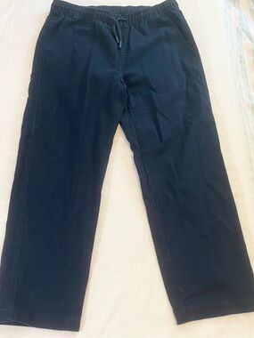 Far West Carpenter Pants Work Wear Womens  Small Navy Pull On